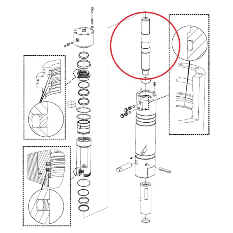 Поршень CHICAGO PNEUMATIC RX8 (CP)